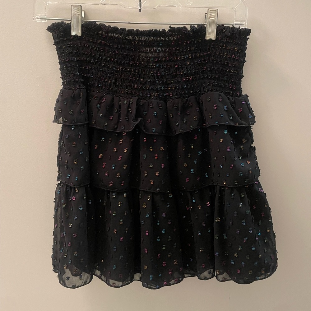 KOCH BLACK SKIRT WITH MULTICOLOR DETAIL